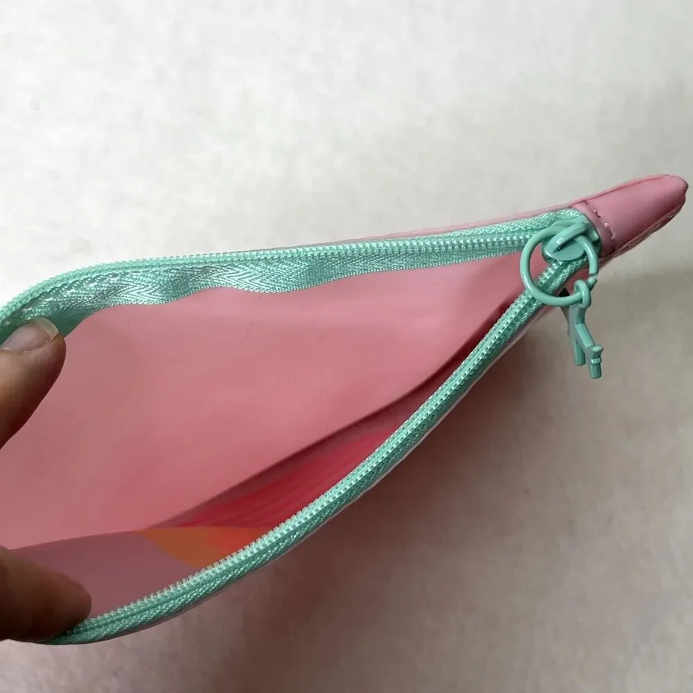 Pink Clear Travel Zip Makeup Bag